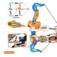 HKM-221075 Soft Dart Bow and Arrow Target Game for Kids Ages 2-7 - Outdoor Sports Fun
