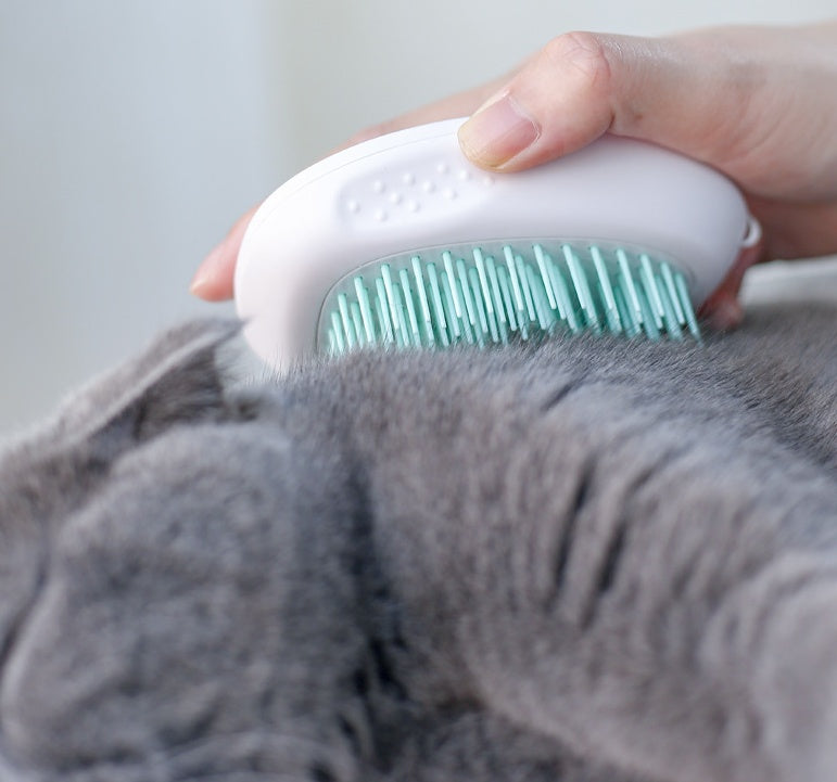 HKM-221203 Cat Hair Removal Brush - ABS Pet Grooming Tool with Plastic Comb, 7.2 x 10.6 x 4.2 CM