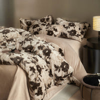 HKM-221267 Light Luxury Bunny Cashmere Floral Four-Piece Bedding Set in Multiple Sizes