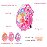 HKM-221267 Portable Kids Makeup Kit with Organic Eyeshadow, Lip Gloss, Nail Polish, and Makeup Bags