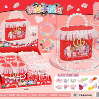 HKM-221267 Portable Kids Makeup Kit with Organic Eyeshadow, Lip Gloss, Nail Polish, and Makeup Bags