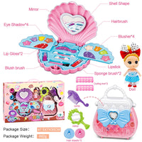 HKM-221267 Portable Kids Makeup Kit with Organic Eyeshadow, Lip Gloss, Nail Polish, and Makeup Bags