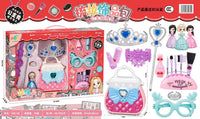 HKM-221267 Portable Kids Makeup Kit with Organic Eyeshadow, Lip Gloss, Nail Polish, and Makeup Bags