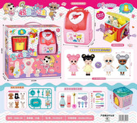 HKM-221267 Portable Kids Makeup Kit with Organic Eyeshadow, Lip Gloss, Nail Polish, and Makeup Bags