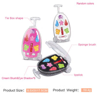 HKM-221267 Portable Kids Makeup Kit with Organic Eyeshadow, Lip Gloss, Nail Polish, and Makeup Bags