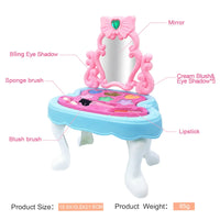 HKM-221267 Portable Kids Makeup Kit with Organic Eyeshadow, Lip Gloss, Nail Polish, and Makeup Bags