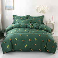 HKM-221267 Pure Cotton Four-Piece Bed Set with Quilt Cover, Pillowcase, and Sheet in Urban Stripe Design