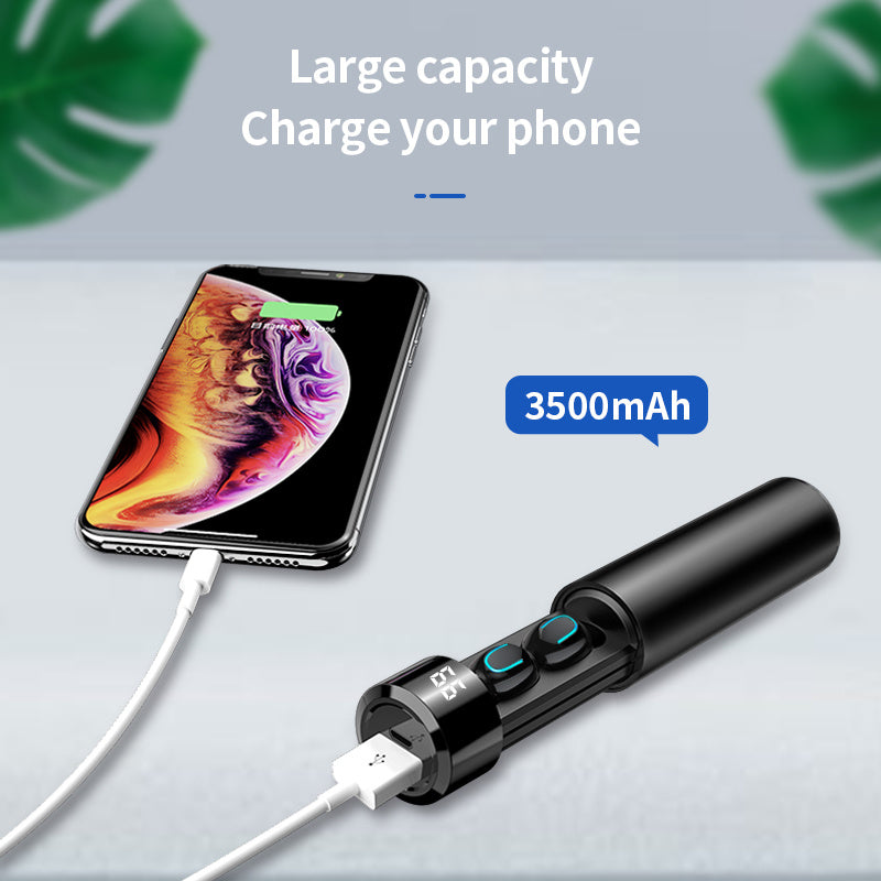HKM-221331 Wireless Bluetooth Headset for Sports and Running - TWS Double Ear Design, 4 Hours Playtime, Charging Case Included