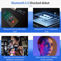 HKM-221331 Wireless Bluetooth Headset for Sports and Running - TWS Double Ear Design, 4 Hours Playtime, Charging Case Included
