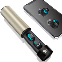 HKM-221331 Wireless Bluetooth Headset for Sports and Running - TWS Double Ear Design, 4 Hours Playtime, Charging Case Included