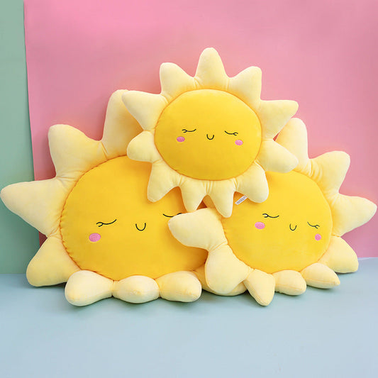 HKM-221395 Cute Sun Cloud Plush Doll - Super Soft Spandex with Down Cotton Filling, Available in 30cm, 45cm, 55cm Sizes