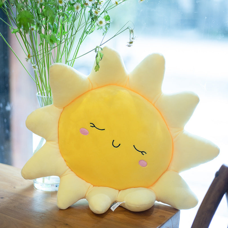 HKM-221395 Cute Sun Cloud Plush Doll - Super Soft Spandex with Down Cotton Filling, Available in 30cm, 45cm, 55cm Sizes