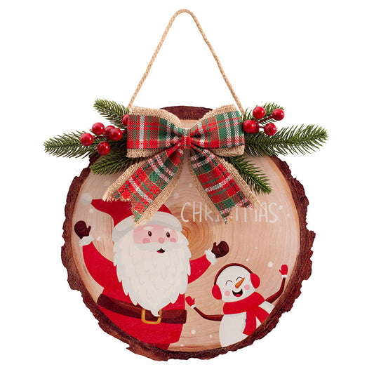 HKM-221395 Wooden Christmas Decoration Hang Tags in European Style - Boxwood Ornaments