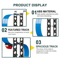 HKM-221523 Magnetic Inertia Racing Car Track Set for Kids - DIY Assembly Slot Toy with Roller Coaster Design