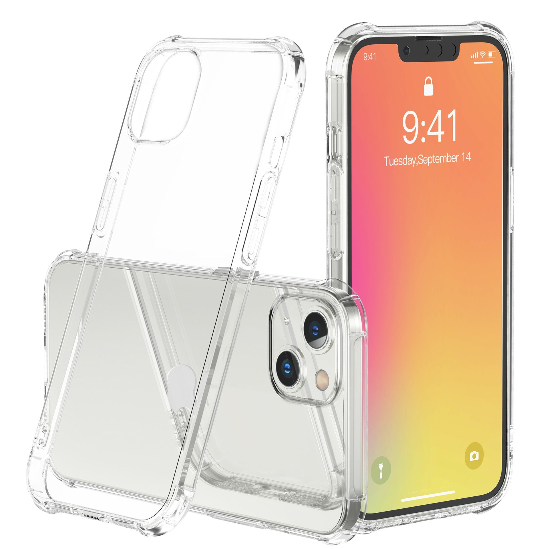 HKM-221523 Transparent Shock-Resistant TPU Phone Case for iPhone Models