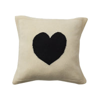 HKM-221651 Nordic Style Black and White Heart-Shaped Sofa Pillow Cushion with PP Cotton Filler, 45x45CM