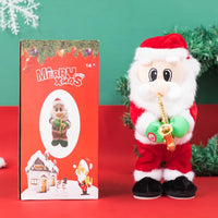 HKM-221843 Dancing Santa Claus Doll - Soft Plush Toy with Music for Christmas Home Decoration