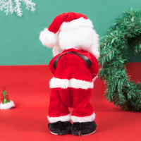HKM-221843 Dancing Santa Claus Doll - Soft Plush Toy with Music for Christmas Home Decoration