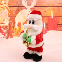 HKM-221843 Dancing Santa Claus Doll - Soft Plush Toy with Music for Christmas Home Decoration