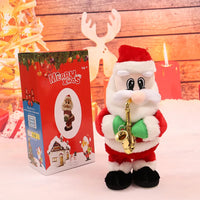 HKM-221843 Dancing Santa Claus Doll - Soft Plush Toy with Music for Christmas Home Decoration