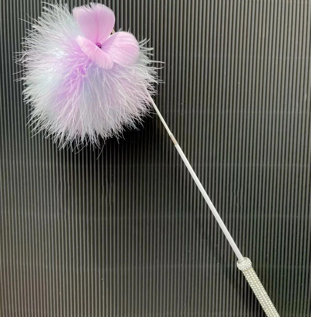 HKM-221907 Plush Cat Teaser Stick for Engaging Playtime - Multiple Color Options Available