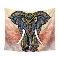 HKM-221971 Light Mosaic Elephant Tapestry - 100% Polyester Wall Art