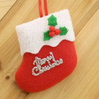 HKM-222035 4-Pack Christmas Stocking Ornaments for Tree Decoration – Red, Green, Pink, Blue, 8cm