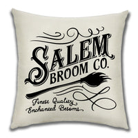 HKM-222099 Cartoon Pumpkin Castle Linen Cushion Cover for Home and Outdoor Decor, 45x45cm