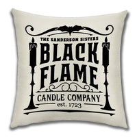 HKM-222099 Cartoon Pumpkin Castle Linen Cushion Cover for Home and Outdoor Decor, 45x45cm