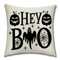 HKM-222099 Cartoon Pumpkin Castle Linen Cushion Cover for Home and Outdoor Decor, 45x45cm