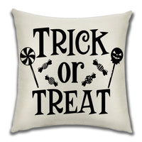 HKM-222099 Cartoon Pumpkin Castle Linen Cushion Cover for Home and Outdoor Decor, 45x45cm