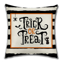 HKM-222099 Cartoon Pumpkin Castle Linen Cushion Cover for Home and Outdoor Decor, 45x45cm