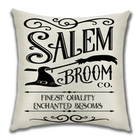 HKM-222099 Cartoon Pumpkin Castle Linen Cushion Cover for Home and Outdoor Decor, 45x45cm