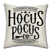 HKM-222099 Cartoon Pumpkin Castle Linen Cushion Cover for Home and Outdoor Decor, 45x45cm