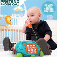 HKM-222227 Musical Turtle Crawling Toy for Infants and Toddlers, Engaging Educational Phone with Sounds