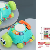 HKM-222227 Musical Turtle Crawling Toy for Infants and Toddlers, Engaging Educational Phone with Sounds