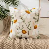 HKM-222227 Pastoral Floral Embroidered Cushion Cover 45x45CM - Nordic Style
