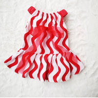 HKM-222291 Cotton Princess Bow Skirt for Dogs and Cats - Red, Multiple Sizes Available