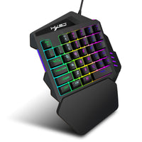 HKM-222291 Single-Handed Wired Gaming Keyboard Left Glove with Backlight and Waterproof Design