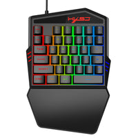 HKM-222291 Single-Handed Wired Gaming Keyboard Left Glove with Backlight and Waterproof Design