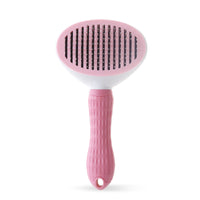HKM-222355 Self-Cleaning Stainless Steel Pet Comb for Cats and Dogs - Floating Hair Removal Tool
