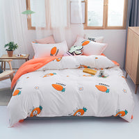 HKM-222419 Washed Cotton Cartoon Anime Four-Piece Bedding Set in Multiple Sizes