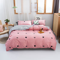 HKM-222419 Washed Cotton Cartoon Anime Four-Piece Bedding Set in Multiple Sizes