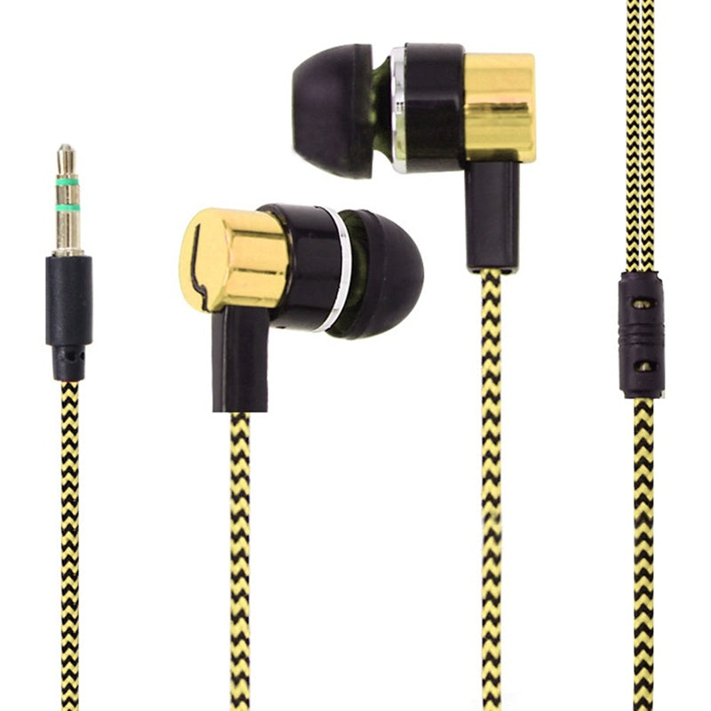 HKM-222483 Electroplated Wired Earphones with 3.5mm Plug - Universal Compatibility, Environmentally Friendly Silicone Earplugs