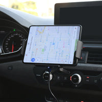 HKM-222483 Wireless Car Charger with Suction and Ventilation Brackets for Qi-Enabled Devices - Universal Compatibility, 10W Output, 8mm Load Distance