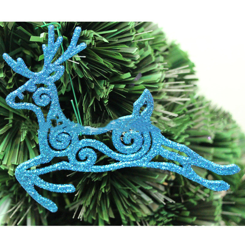 HKM-222547 Hollow Plastic Flying Deer Pendant for Christmas Tree Decoration