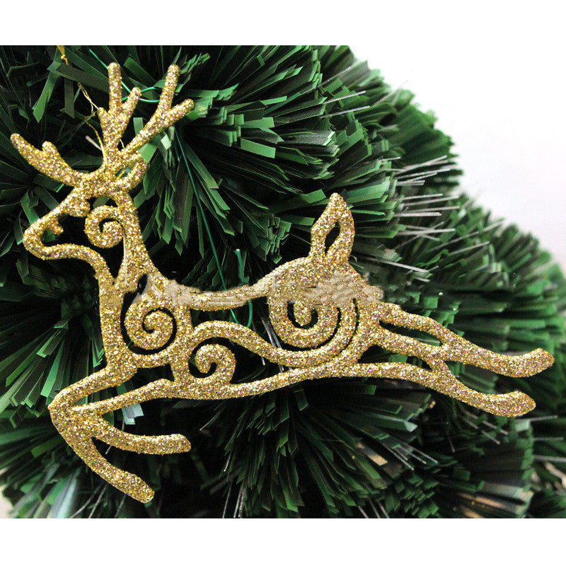 HKM-222547 Hollow Plastic Flying Deer Pendant for Christmas Tree Decoration
