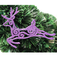 HKM-222547 Hollow Plastic Flying Deer Pendant for Christmas Tree Decoration