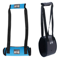 HKM-222611 Dog Leg Injury Protection Walking Belt - Adjustable Oxford & Mesh Fabric, Available in Blue and Gray, Sizes S-XL