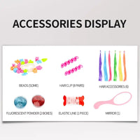 HKM-222675 Electric Beauty Instrument Toy Set for Girls - Indoor DIY Makeup and Hairstyle Accessories, Ages 3+